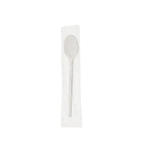Individually Wrapped Plastic Teaspoon White