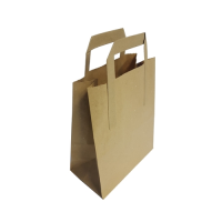 Recycled Brown Small SOS Carrier Bag 7x10.5x8.5"
