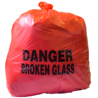 19x33x39 Broken Glass Sack Red EHD > 20kg