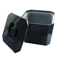 Plastic Ice Bucket 8 Pint Black Octagonal 3501