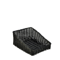 Wicker Display Basket Black 46x36x20cm