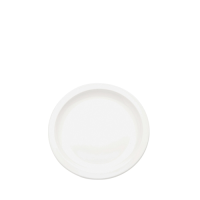 Small Narrow Rimmed Poly Plate White 17cm