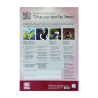 Health & Safety Law Poster Rigid Sign A3 297x420mm