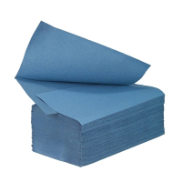 1 Ply Interfold V Recycled Hand Towel Blue