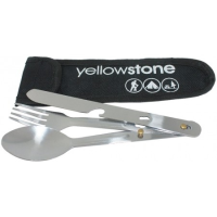 Camping 3 Piece Cutlery Set with Nylon Pouch
