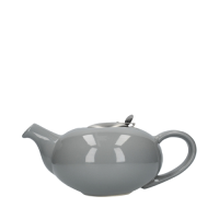 London Pottery Pebble Teapot, Gloss Lt Grey 4 cup