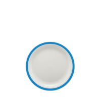 Small Duo Plate with Medium Blue Rim 17cm