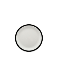 Small Duo Plate with Black Rim 17cm