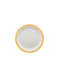 Small Duo Plate with Yellow Rim 17cm