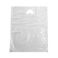 15x18x3" White LDPE Patch Carrier Bag