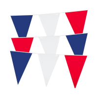 Red White Blue PVC Pennant Bunting 36.5M x 43cm