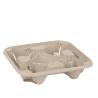 Carrier 4 Cup Moulded Fibre Tray 