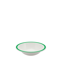 Duo Bowl with Emerald Green Rim 17.3cm