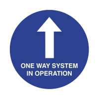 One Way System In Operation Floor Sign 400mm