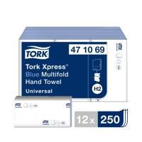 Tork Xpress? 1 Ply Multifold Hand Towel Blue H2