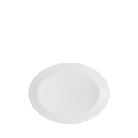 Anton Black Oval Plate (8.25") 21cm White
