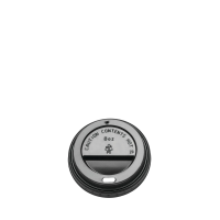 Domed Sipthrough Lid 8oz Black