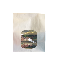 White Kraft Sandwich/Cookie Bag PP Window 6x4x10