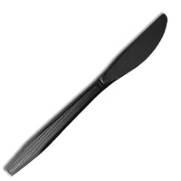 Plastic Knife Heavy Weight Black 18.5cm