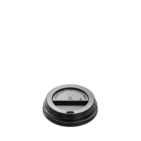 8oz Black Sip Thru Hot Cup Lid 80mm