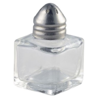 S/S Clear Based Mini Pepper Pot Square