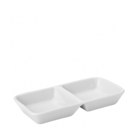 Titan Porcelain Divided Dish 14.5x7cm (5.75x2.75")