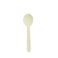 Deep Bowl Wooden Spoon Birch Wood 