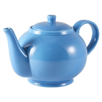 Genware Porcelain Teapot 45cl 15.75oz Blue