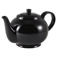 Genware Porcelain Teapot 45cl 15.75oz Black