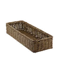 Poly Wicker Rectangular Basket 565x205x110mm