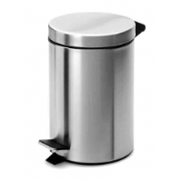 Round Chrome/Polished Pedal Bin 20L