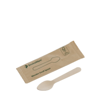 Individually Wrapped Wooden Small Tea Spoon 11cm