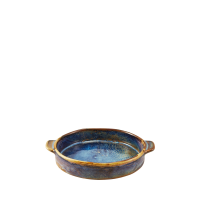 Terra Porcelain Aqua Blue Round Eared Dish 14.6cm