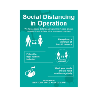 Social Distancing in Operation Sign 600x800mm