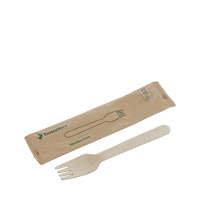 Individually Wrapped Wooden Fork 15.8cm