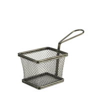 Black Wire Mini Rectangular Basket 10x8x7.5cm