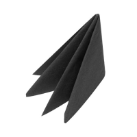 3 Ply 40cm Dinner Napkin Black 