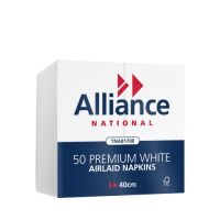 Alliance 40cm Airlaid Dinner Napkin White 