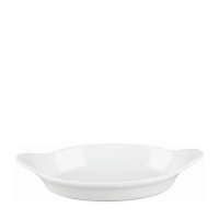 Plain White Oval Eared Dish Small 20.5x11.3cm