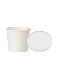 12oz Soup Food Container & Lid White 