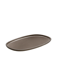 ReNew-Taupe Oval Platter 30x18