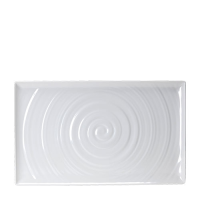 White Melamine Spiral Platter 530x325mm G/N 1/1