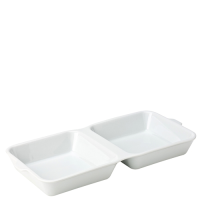 Ceramic Fast Food Box Square White 31.5x14cm