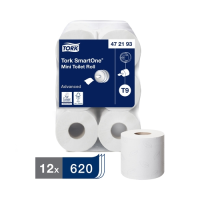 Tork SmartOne? Mini 2 Ply Toilet Roll 620 Sheets