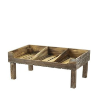 Wooden Crate Display Stand Rustic Finish 