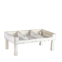 White Wash Wooden Display Crate Stand