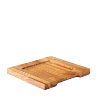 Square Wooden Base/Handle 19x19cm (7.5x7.5")