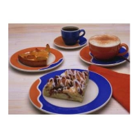 Cafe Concept Cappuccino Saucer 6.25" Blue/Orange 