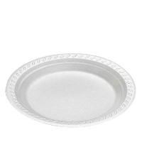 White Oval Foam Plate 10"