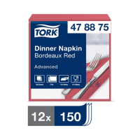 Tork 2 Ply 39cm Dinner Napkin Bordeaux Red